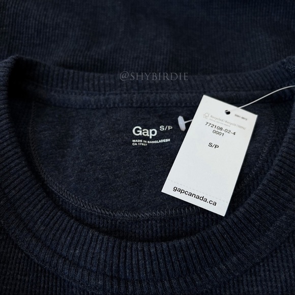 NWT GAP Thermal Crew / Waffle Long Sleeve T-Shirt - Picture 6 of 13